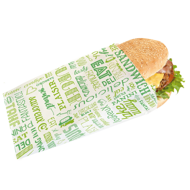 Saco Hamburger PAROLE 14+7x22cm (Pack 50 unidades)