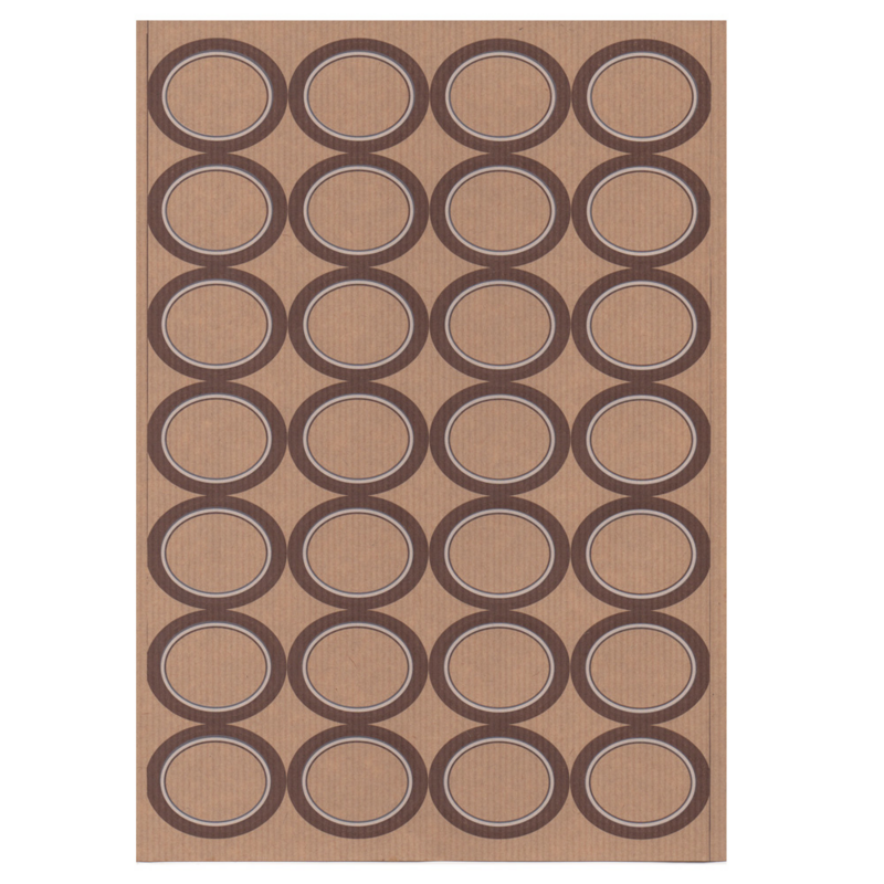 Folha A4 de 28 etiquetas rectangulares 4,5x3,6cm