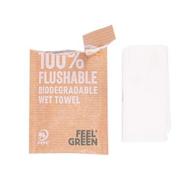Toalhitas flushable FEELGREEN 6,8x10cm (Pack 25 unidades)
