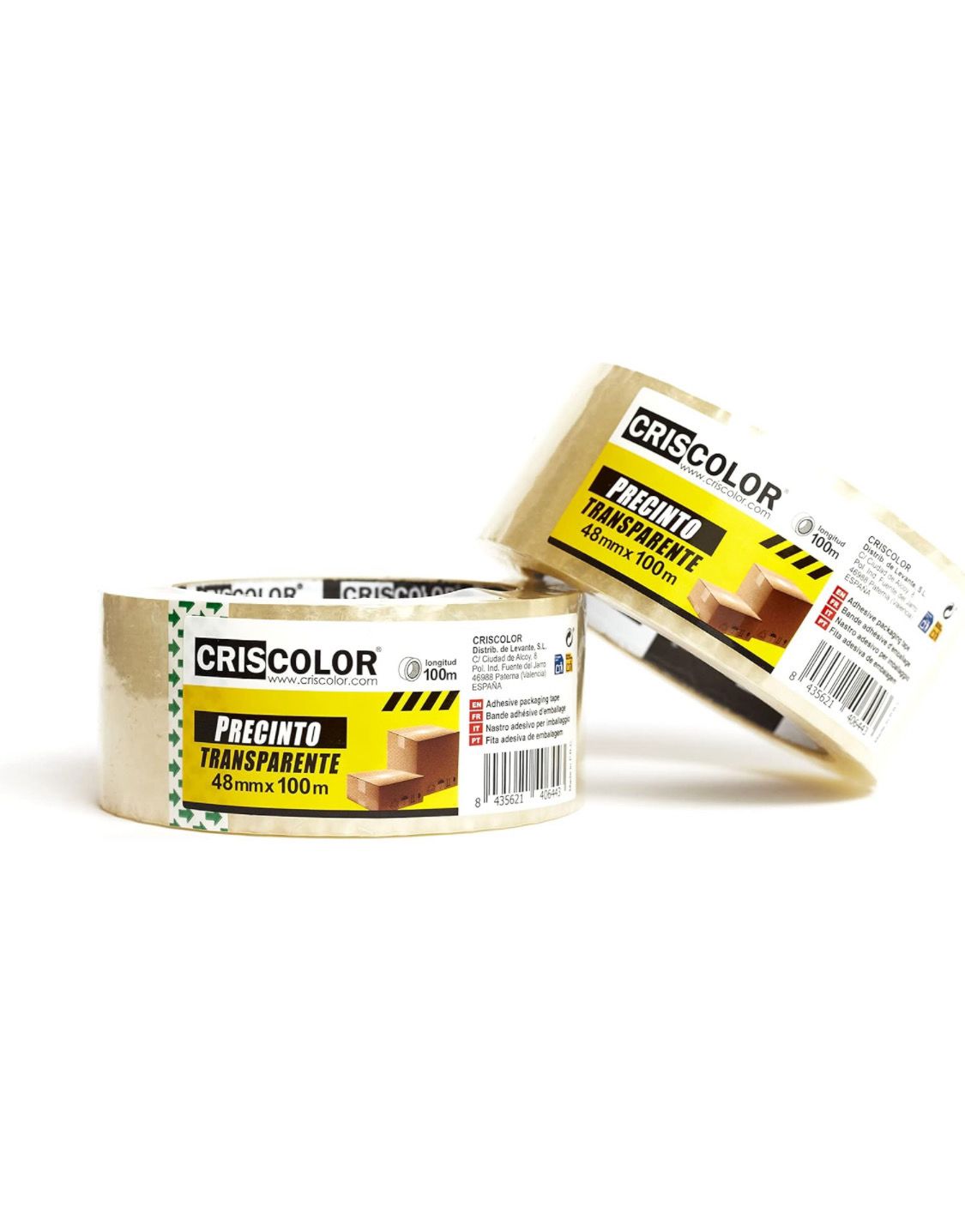 Rolo de fita cola transparente 48mmX100m