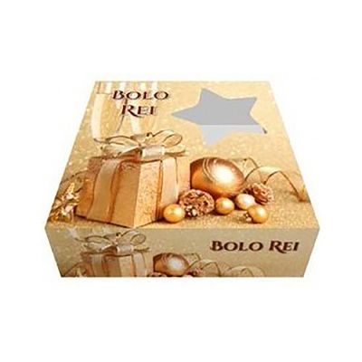 Caixa de bolo rei 24x24x8cm