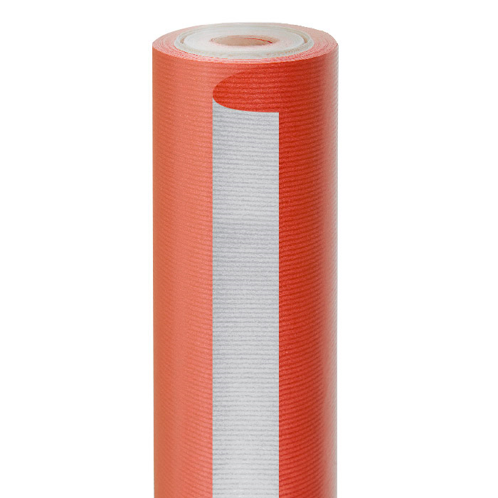 Papel de embrulho vermelho e prata 70cm (50 metros)