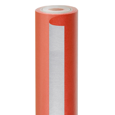 Papel de embrulho vermelho e prata 70cm (50 metros)