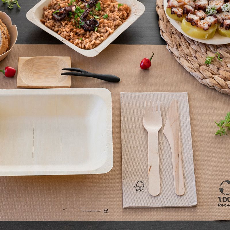 Faca de Bamboo Descartável (Pack 50 unidades)