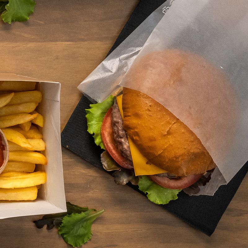 Saqueta PANORAMA janela transparente 12+6x26cm (Pack 50 unidades)