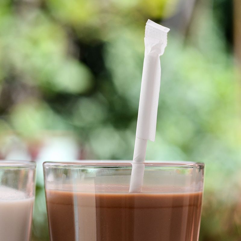 Palhinha de papel embalada Ø 0,80x20cm (Pack 100 unidades)