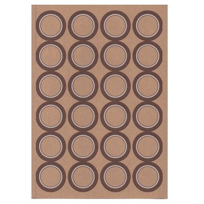 Folha A4 de 24 etiquetas redondas 4,2cm