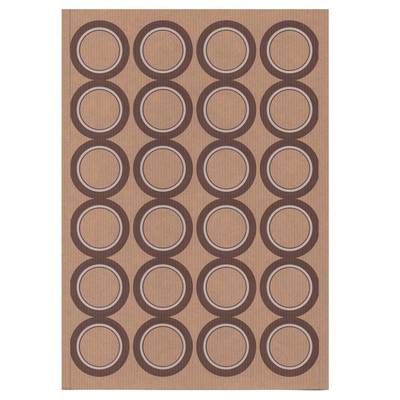 Folha A4 de 24 etiquetas redondas 4,2cm