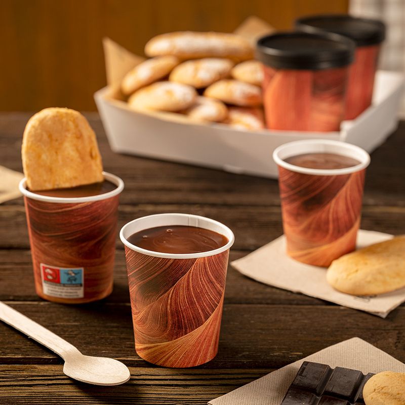 Copo de Cartão  8oz 240ml + Tampa (Pack 50 unidades)