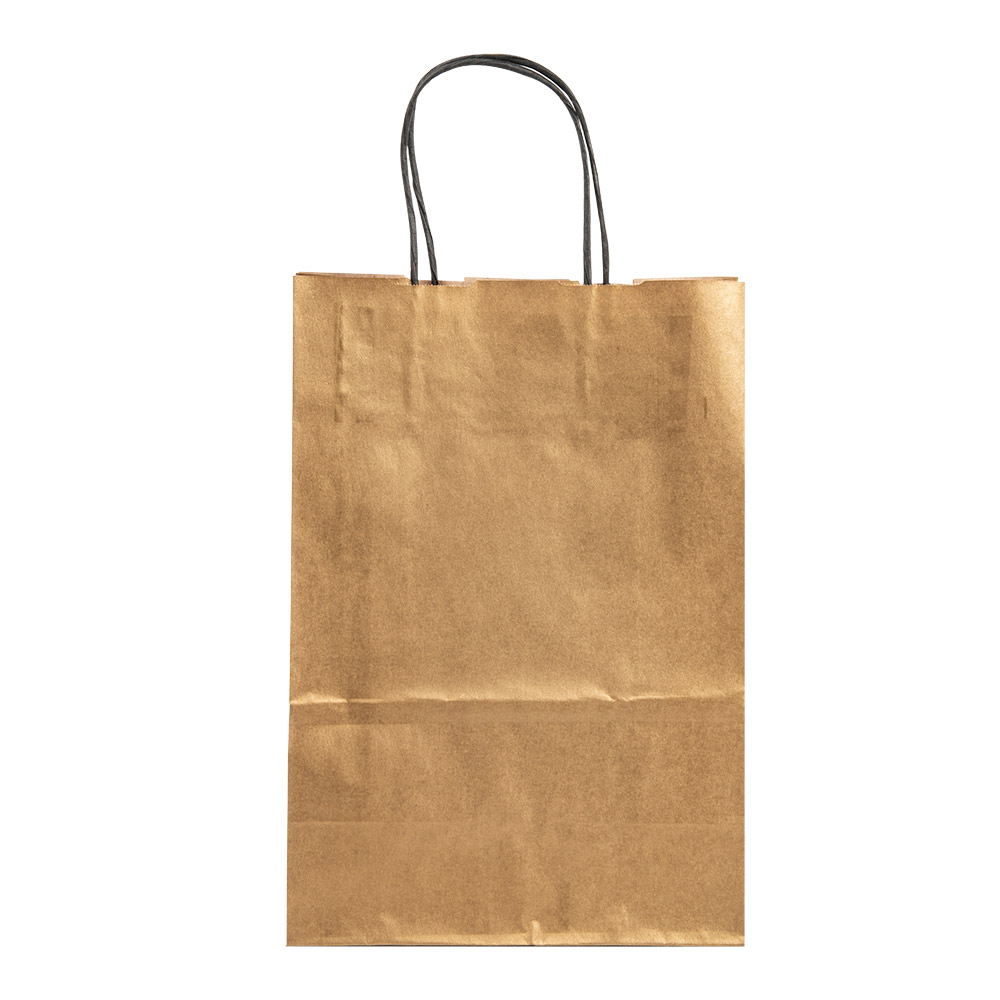 Sacola Dourada Kraft 20x10x29cm