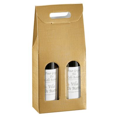 Embalagem 2 garrafas EL DORADO 18x9x34cm