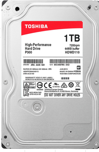 TOSHIBA (7200 RPM) Internal desktop hard disk 1TB