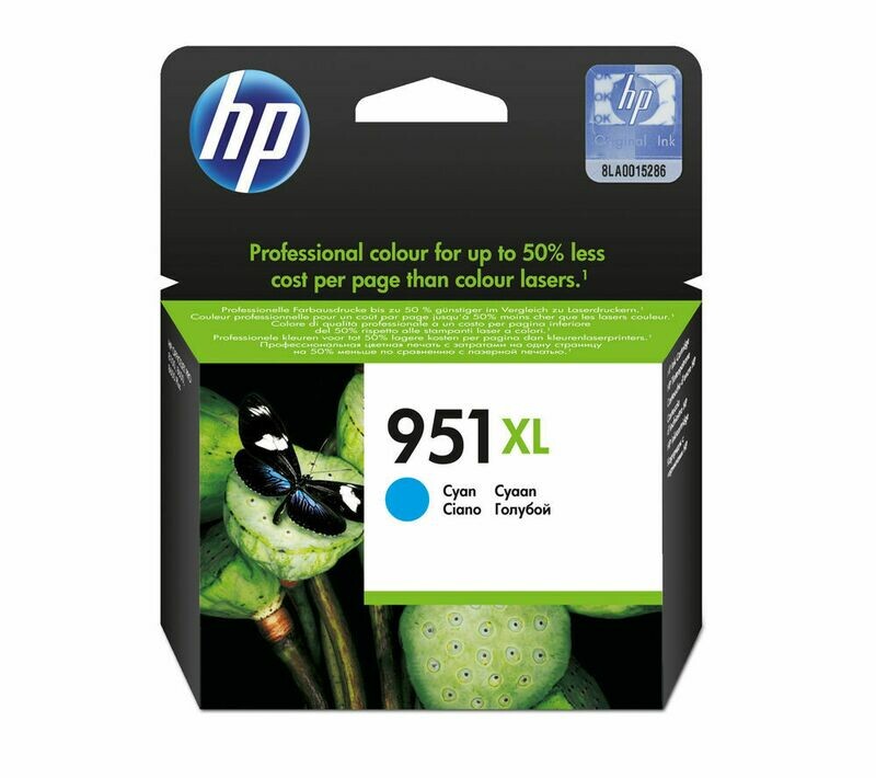HP 951XL CYAN-PRINTS APP.1500 PAGES
