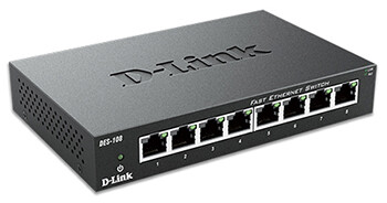D-LINK  DES-1008A  8 PORT 10/100 DESKTOP SWITCH