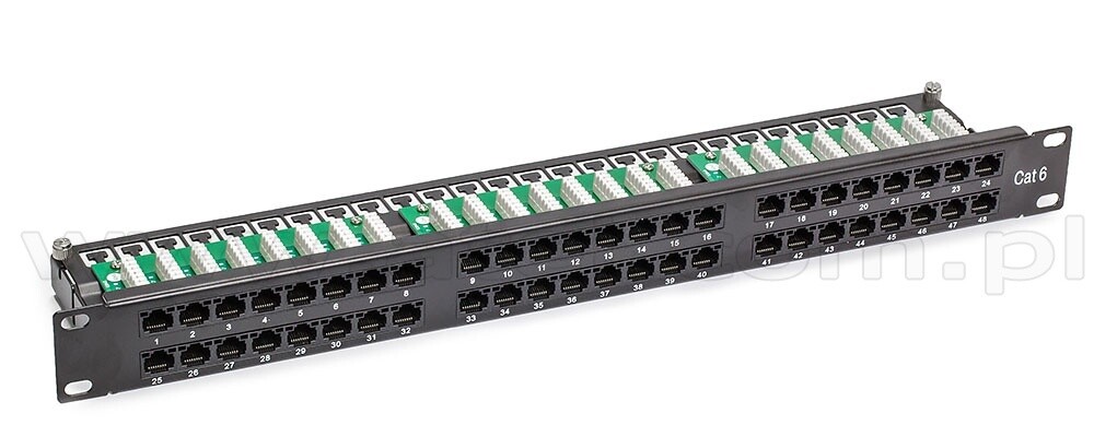 EVI 48 Port CAT 6 UTP Patch Panel 1U