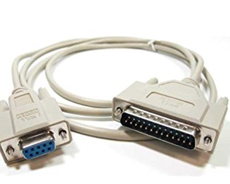 1.8M DB25PM MALE TO DB9PF FEMALE SERIAL CABLE