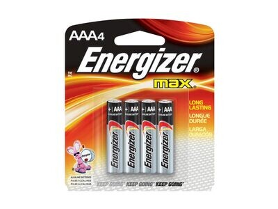 ENERGIZER MAX + POWERSEAL TECH (AAA) 4 PACK