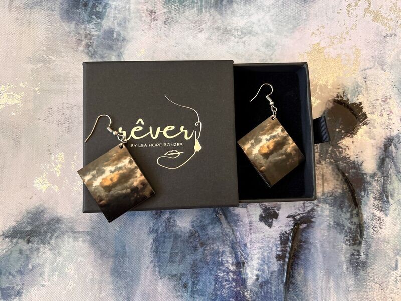 titanium ~ dangling earrings