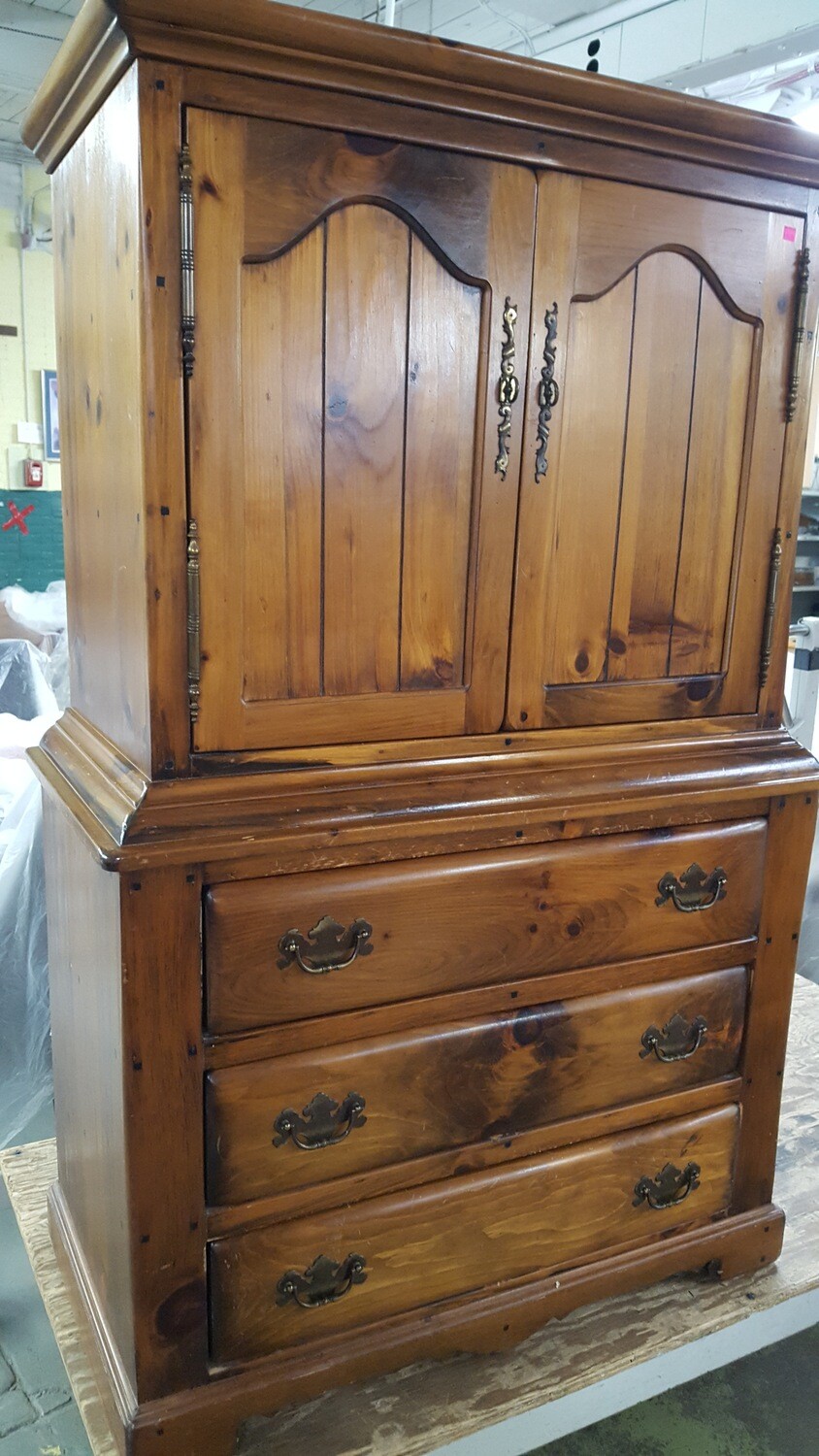 Knotty Pine Armoire (p)