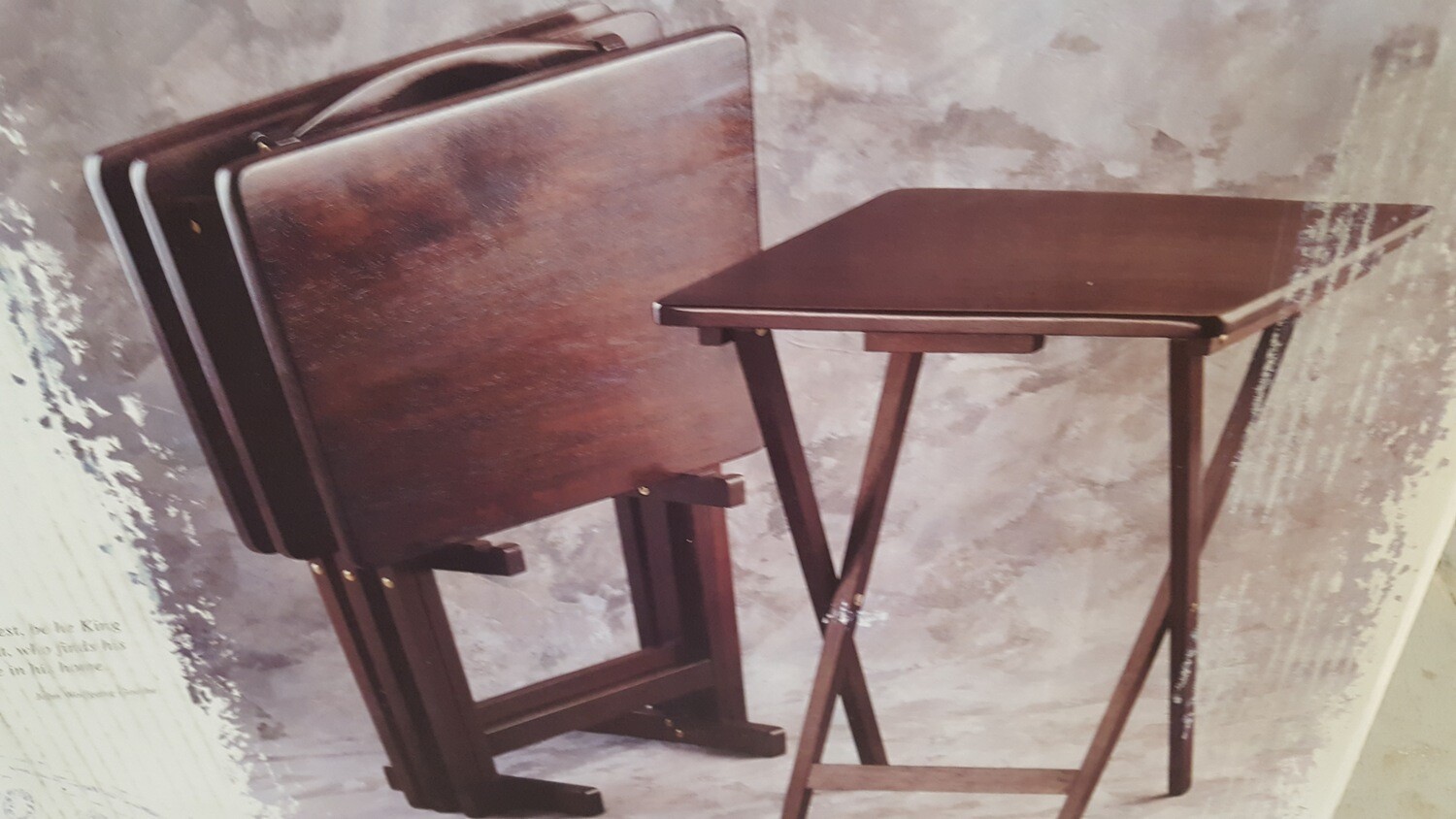 TV Trays set of 4, new in box (B)