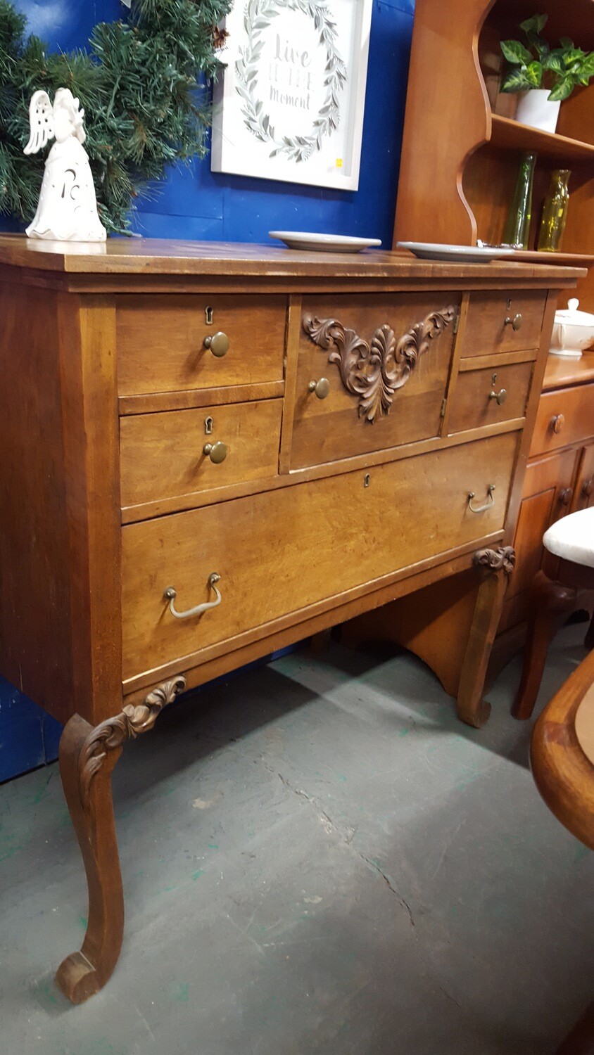 Antique Oak Buffet / Server (O)