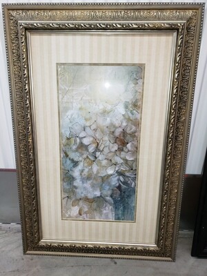 Framed Art: Floral, gold frame #2314