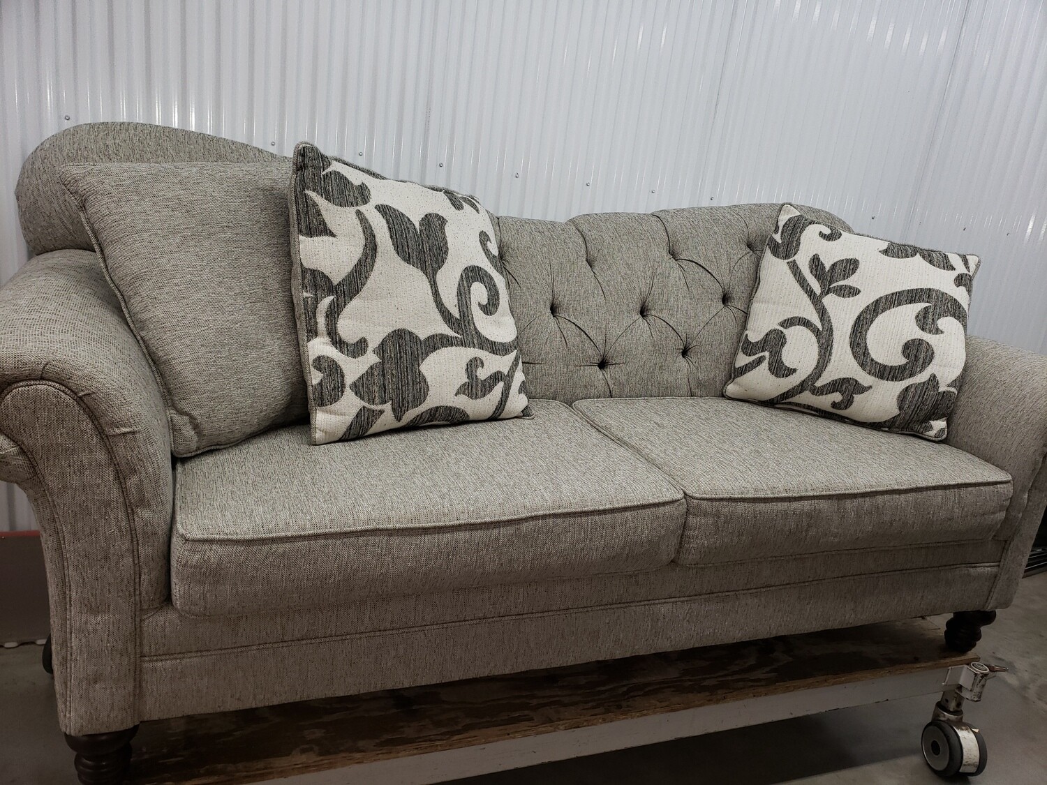 Light Gray Sofa, tufted back #2213
