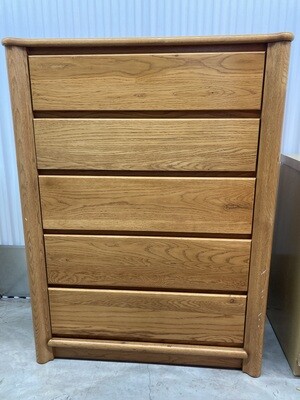 Heavy Oak 5-drawer Dresser #1268