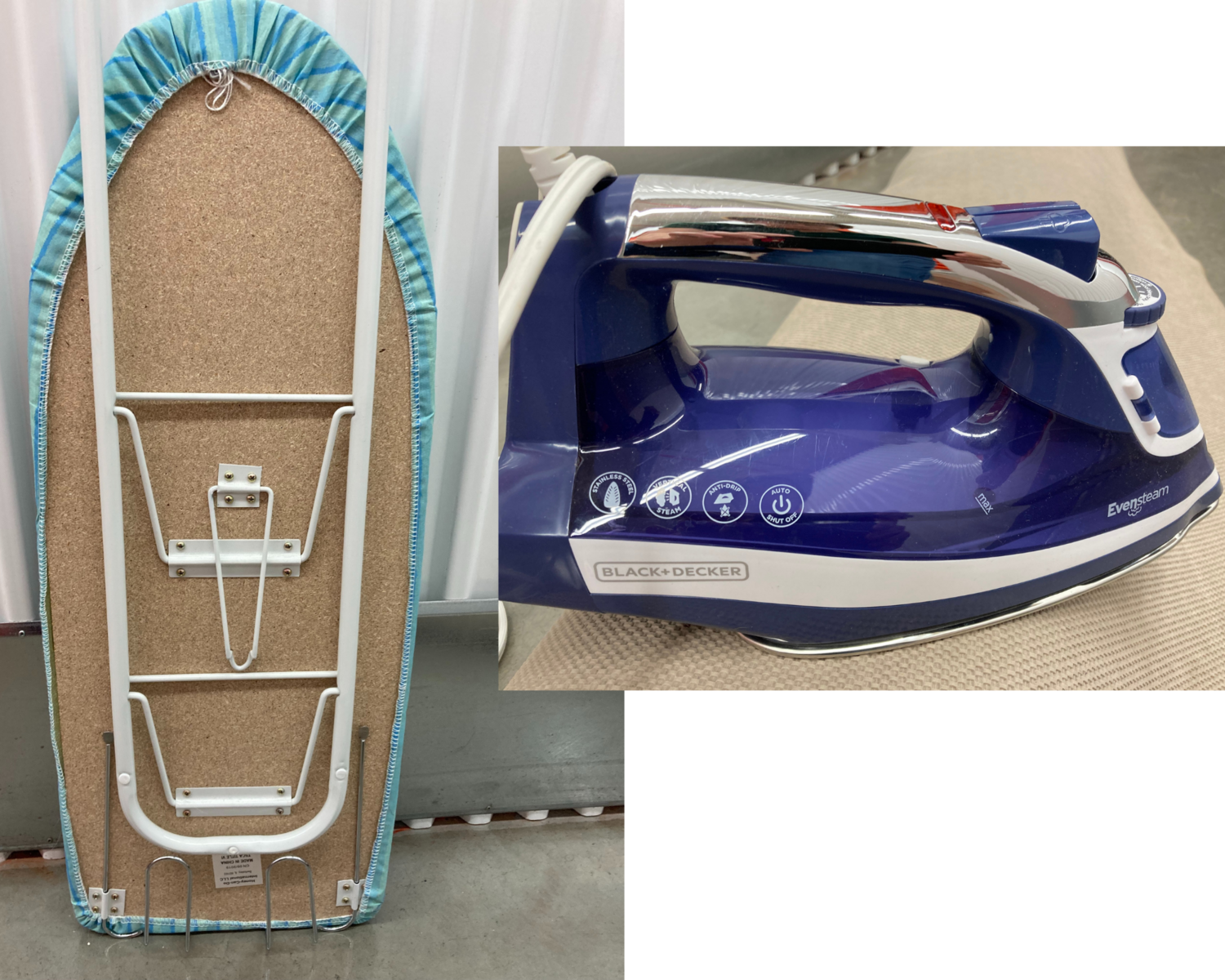 Small Table Top Ironing Board & Iron, like new #2314