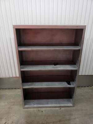 Metal Bookcase 34", painted silver #2198