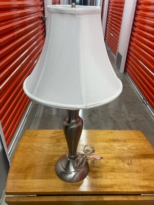 Brushed Nickel Table Lamp, great condition #2009