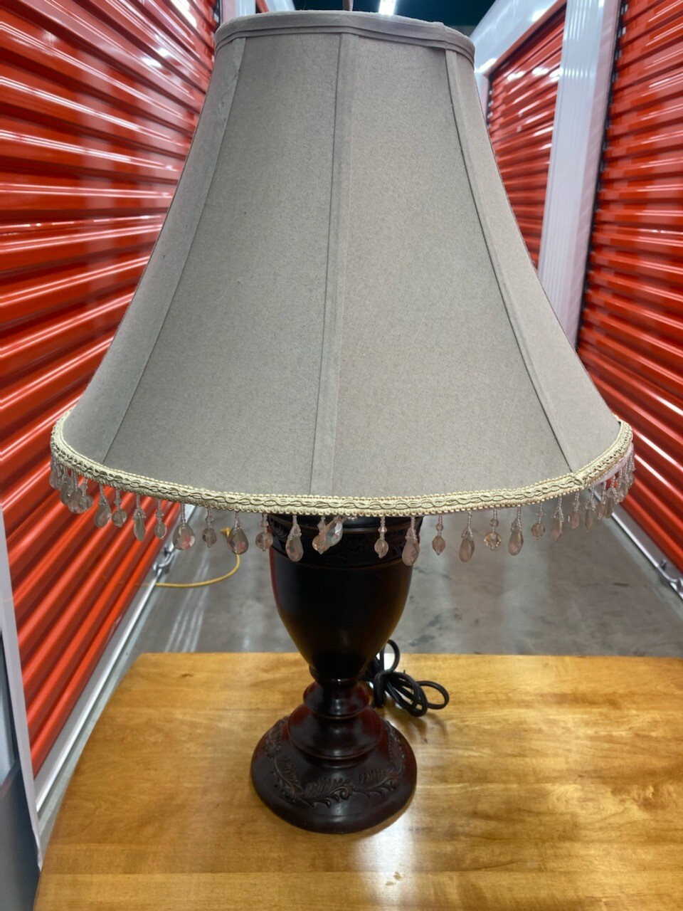 Table Lamp with hanging crystals #2109