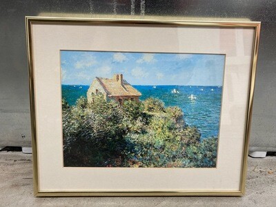 Framed Print: Monet's Fisherman's Cottage #2314
