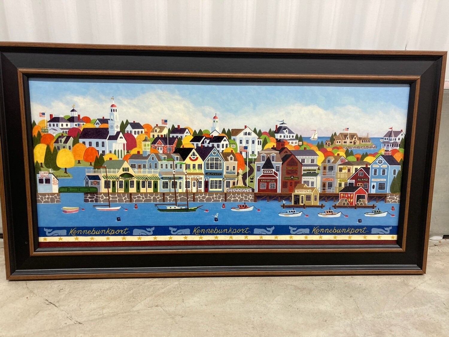 Framed Art: Colorful Kennebunkport print #2314