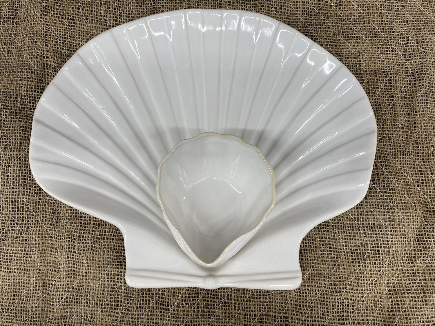 Scallop Shell Chip & Dip Dish #2314