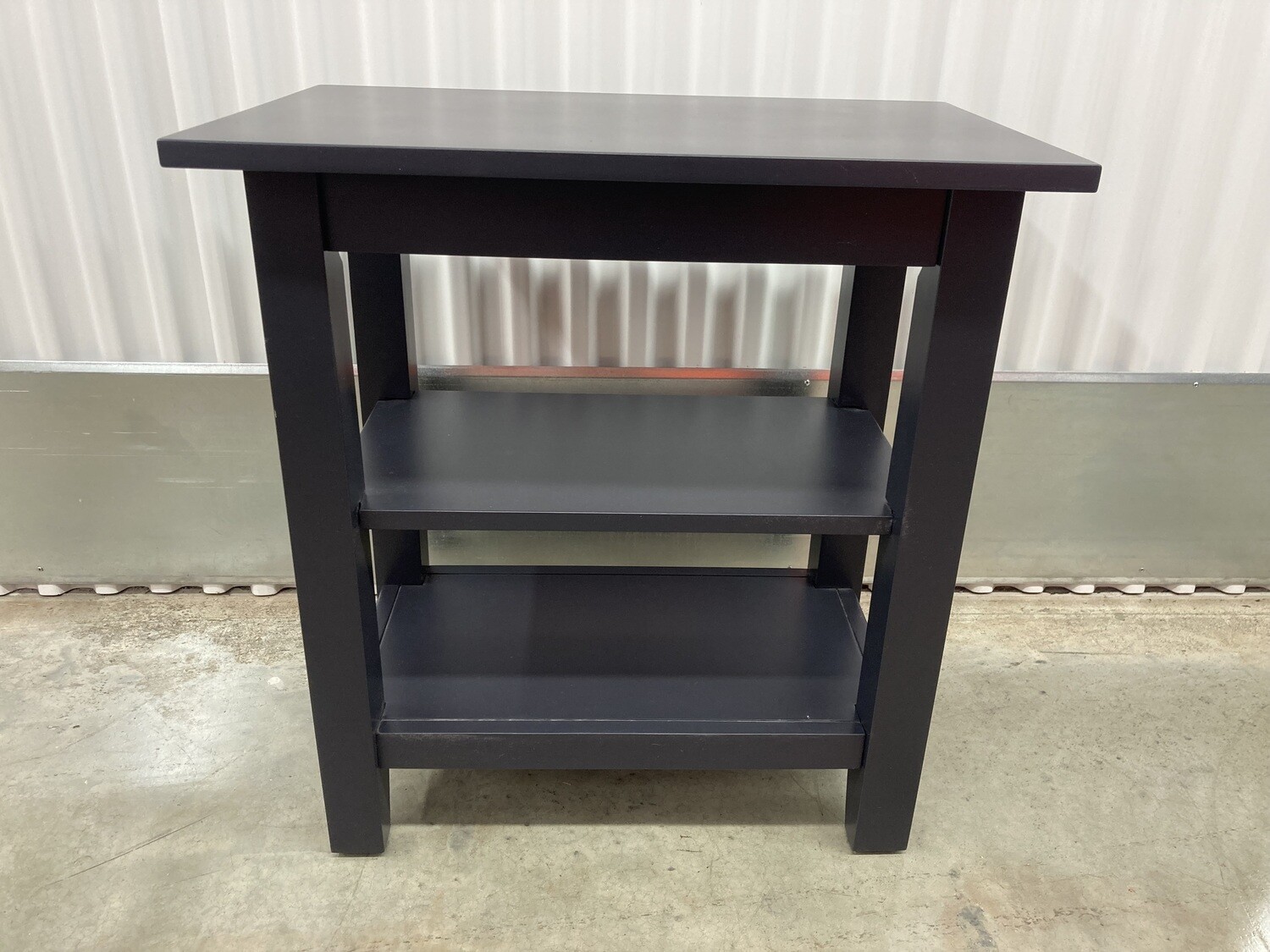 Side Table with shelf, navy blue #2114
