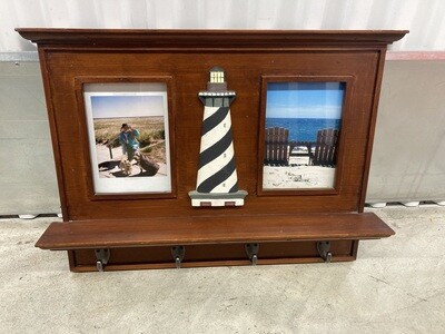 Collage Frame with Lighthouse and 4 key hooks #2314