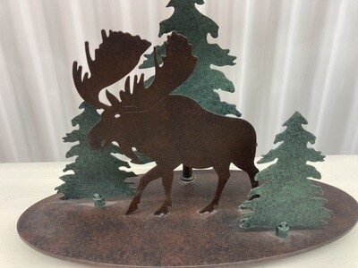 Table Lamp, Moose & Trees #2314