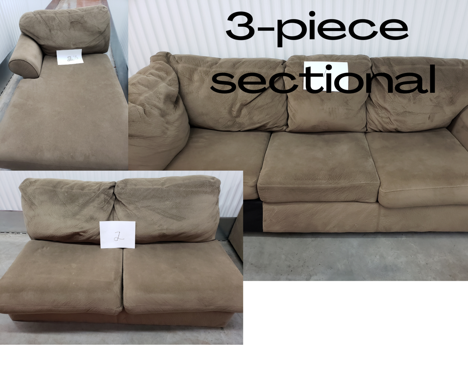 3-piece Sectional Sofa, tan #1268