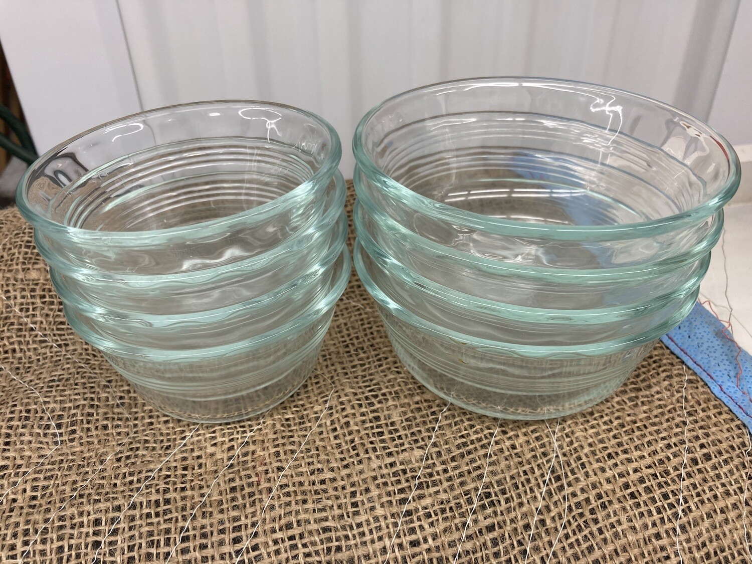 Set of 8 Pyrex Clear Glass Custard Cups #2314