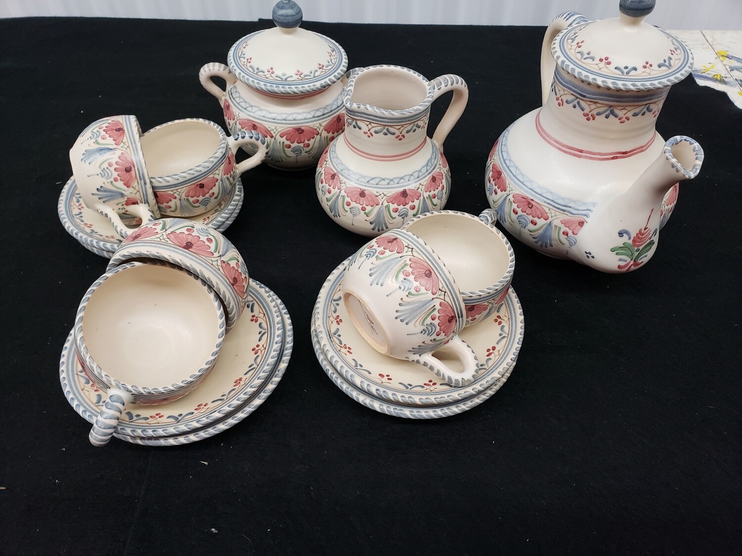 Vintage A.H. Puente Tea set with 6 cups #2314