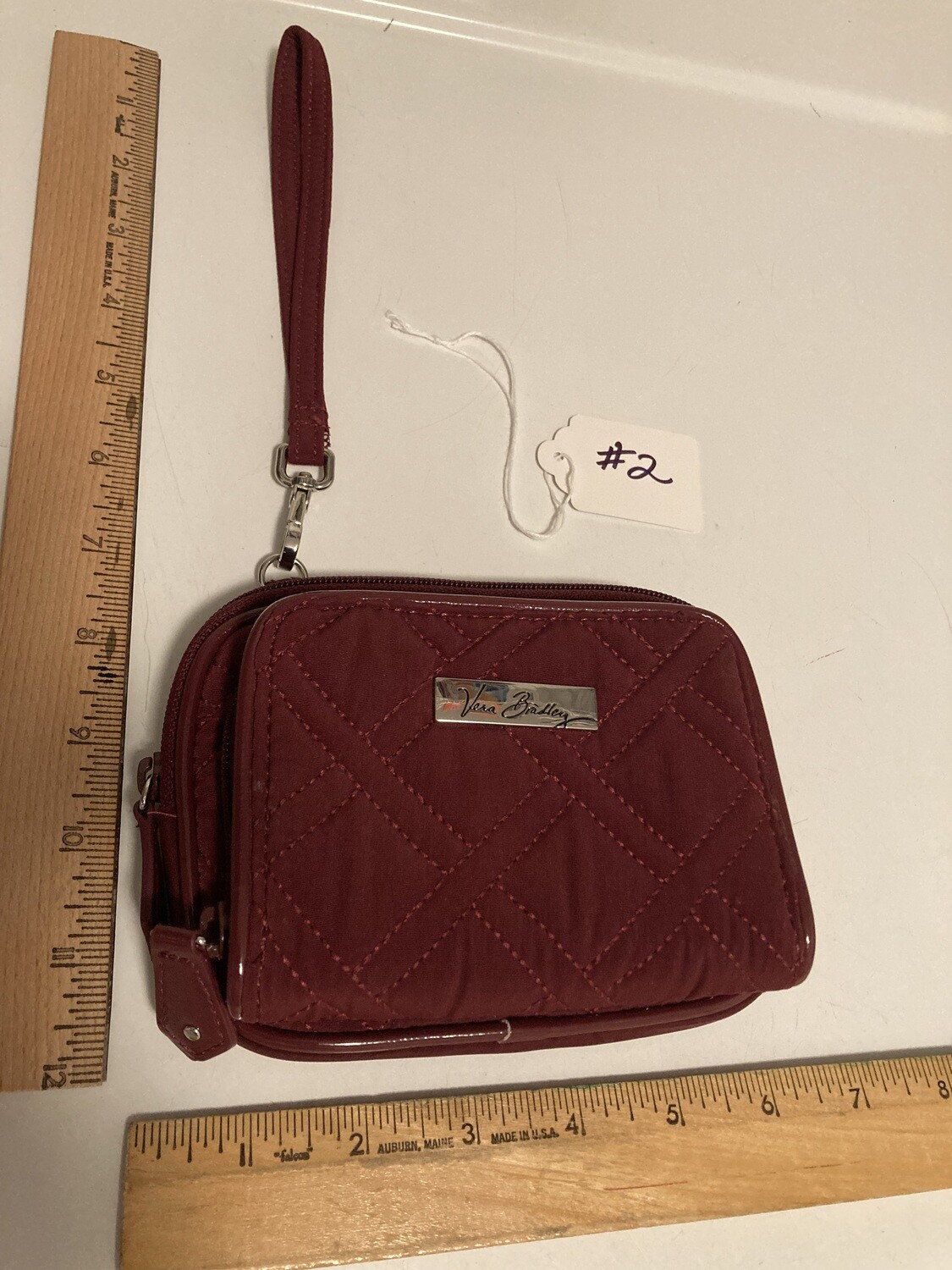 Vera Bradley #2 Wristlet Burgundy #2314