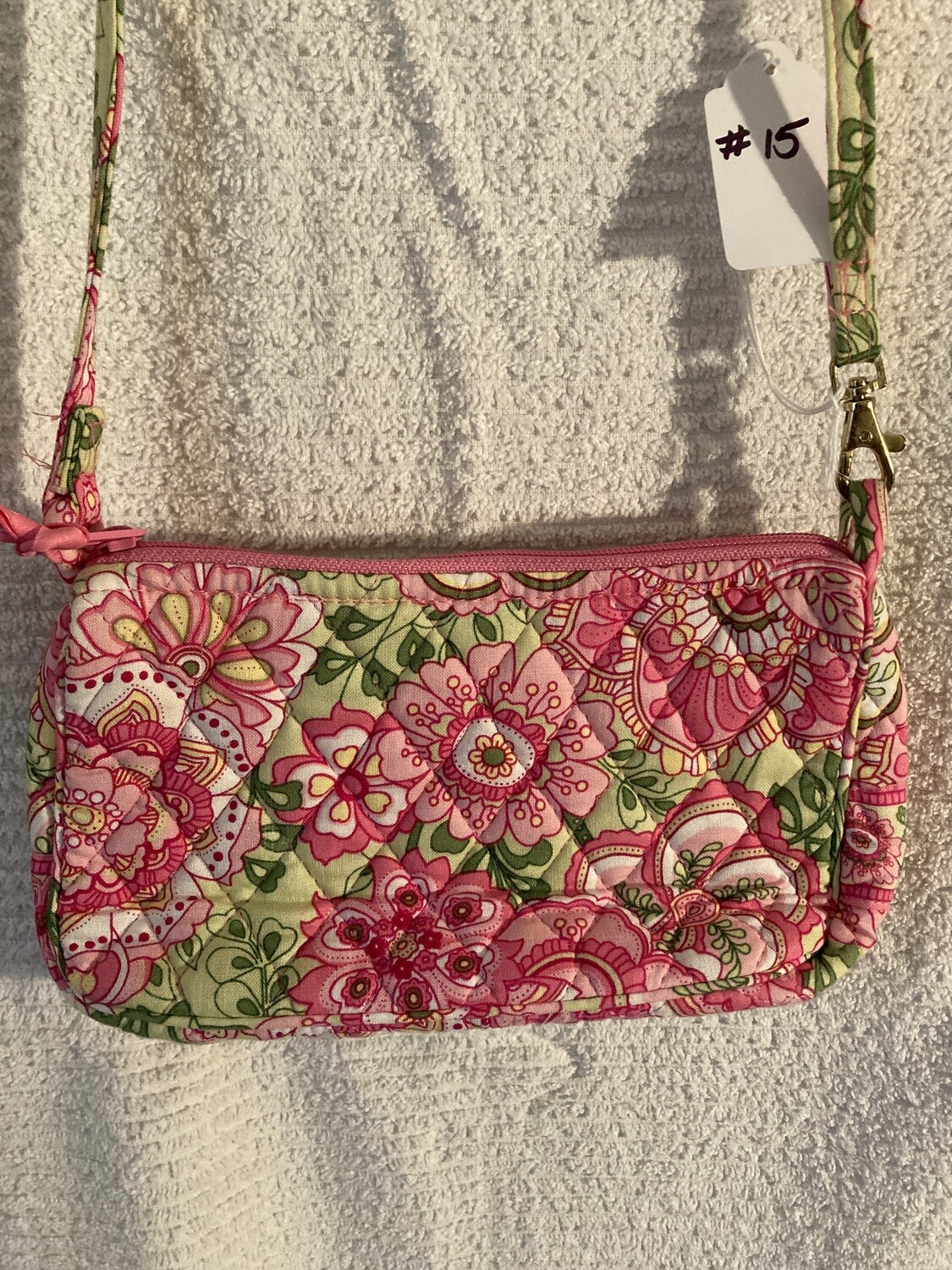 Vera Bradley #15 Crossbody pink, green #2314