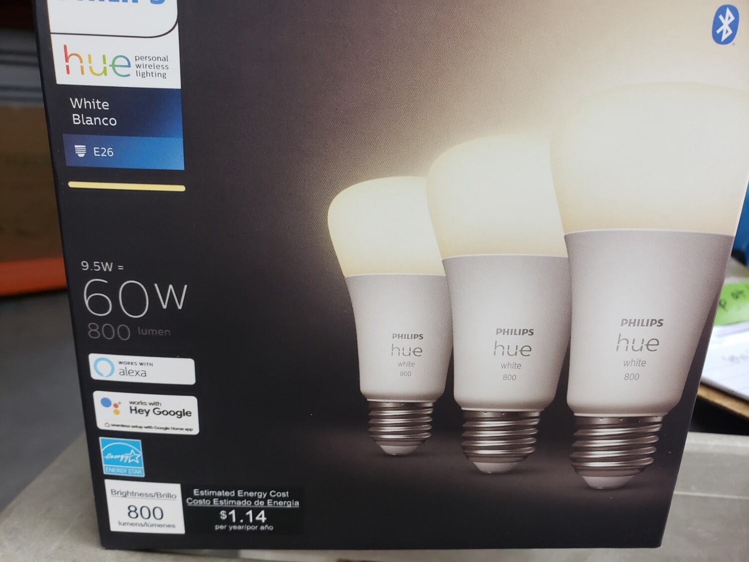 Phillips Hue Smart LED 60W Lightbulbs (Box of 6) #2314
