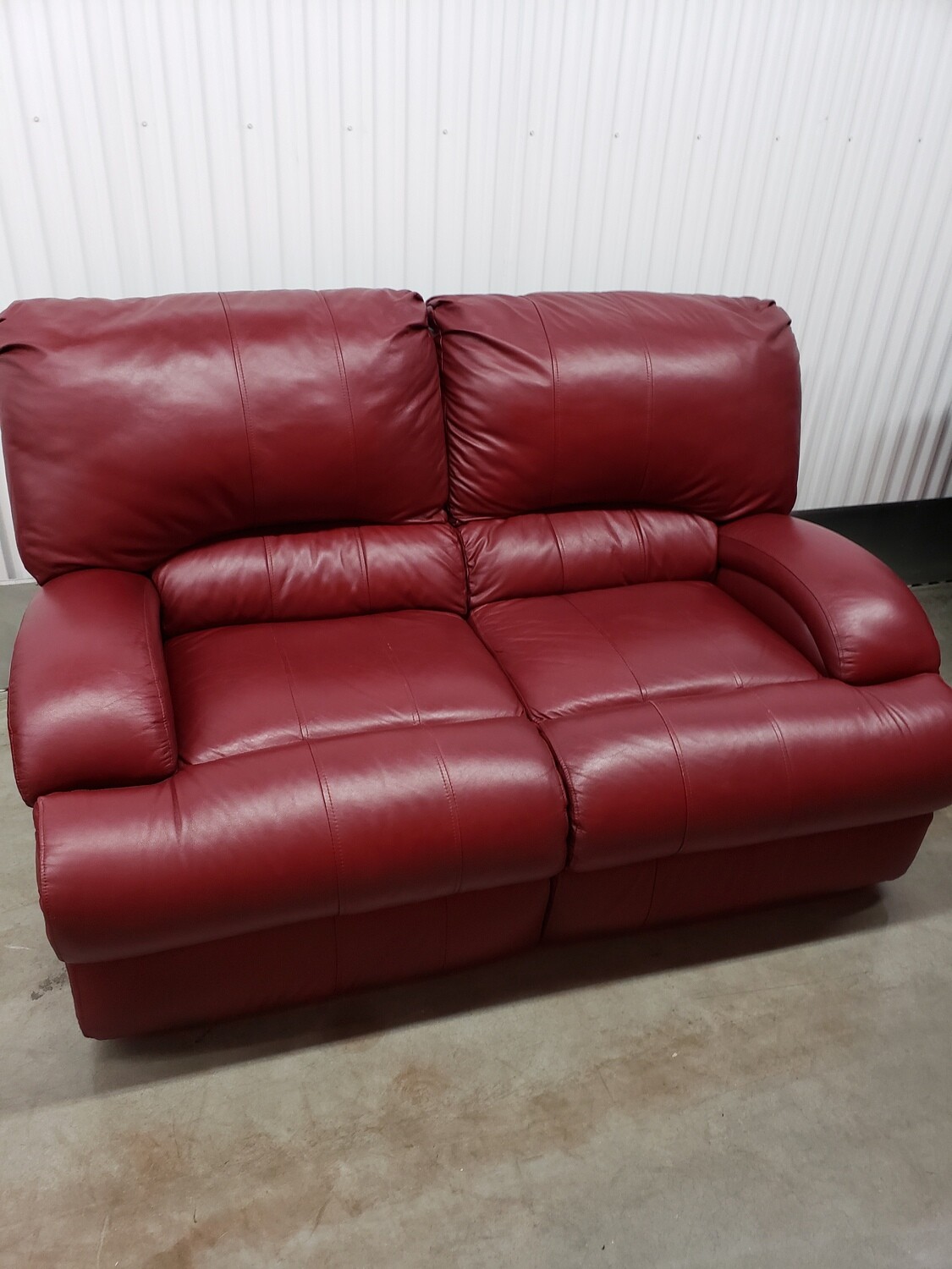Burgundy Leather Loveseat, reclining #2322
