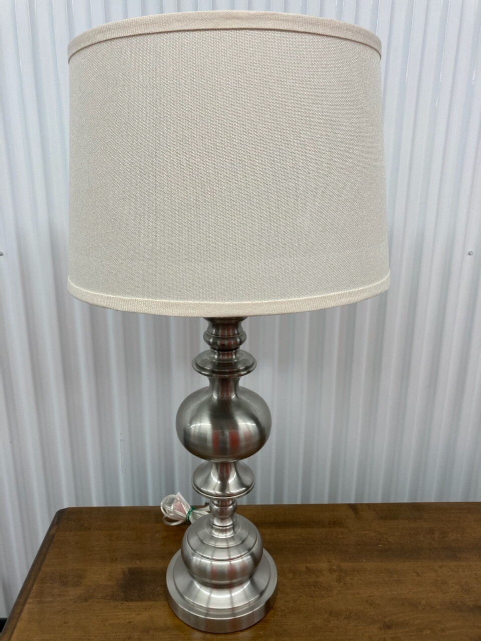 Table Lamp, Antique Silver 32" high #2314