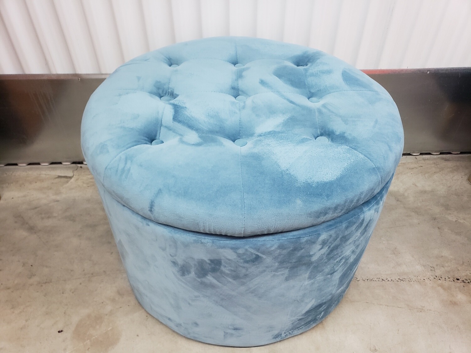 Tufted Teal Ottoman, with storage #2118