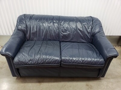 Leather Loveseat, blue by Leathercraft #2114