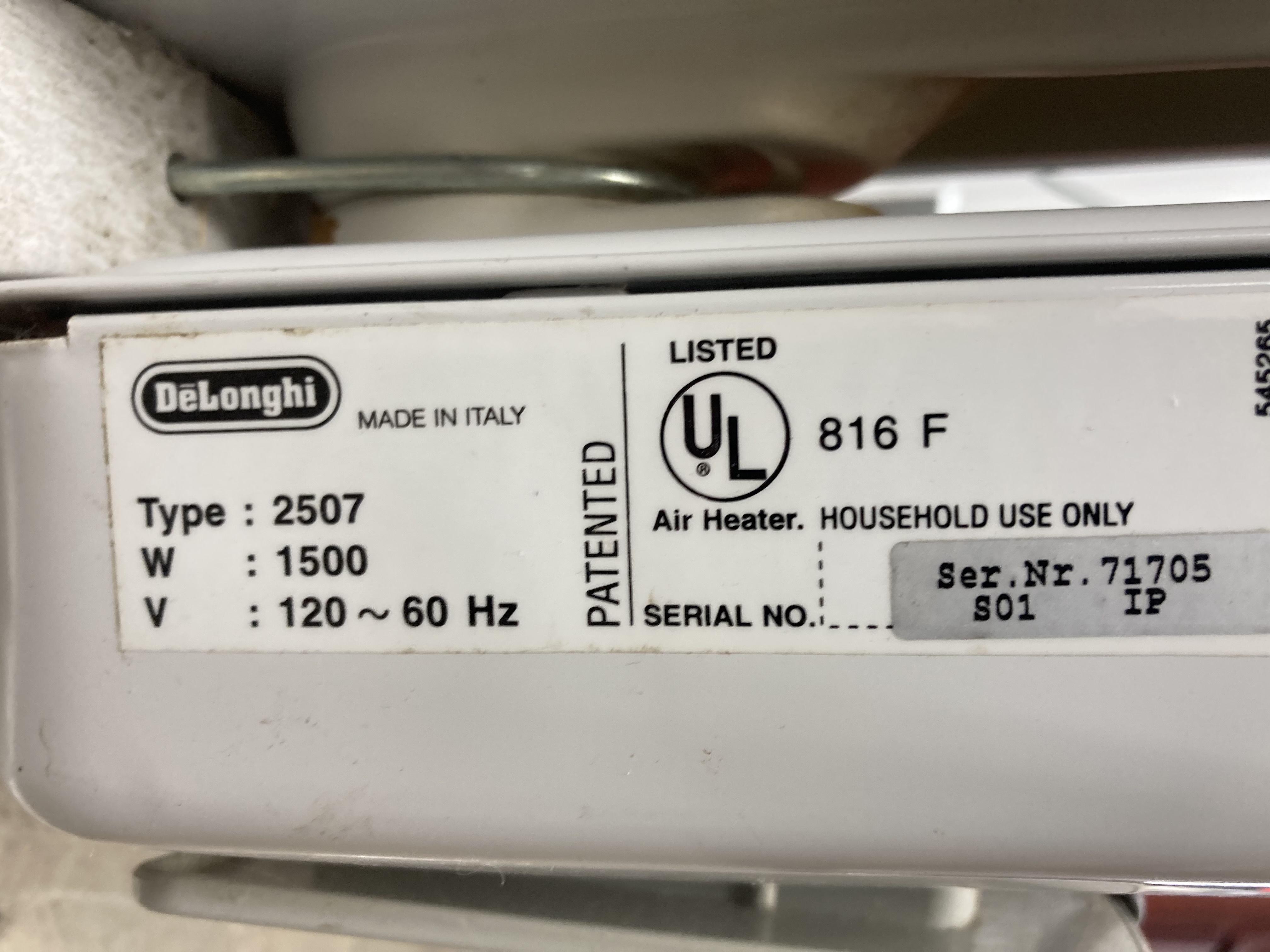 DeLonghi Space Heater #2314