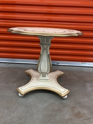 Pedestal Side Table, cream #2213